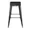 Flash Furniture 30" Black Metal Stool-Black Poly Seat CH-31320-30-BK-PL2B-GG - alternate 3